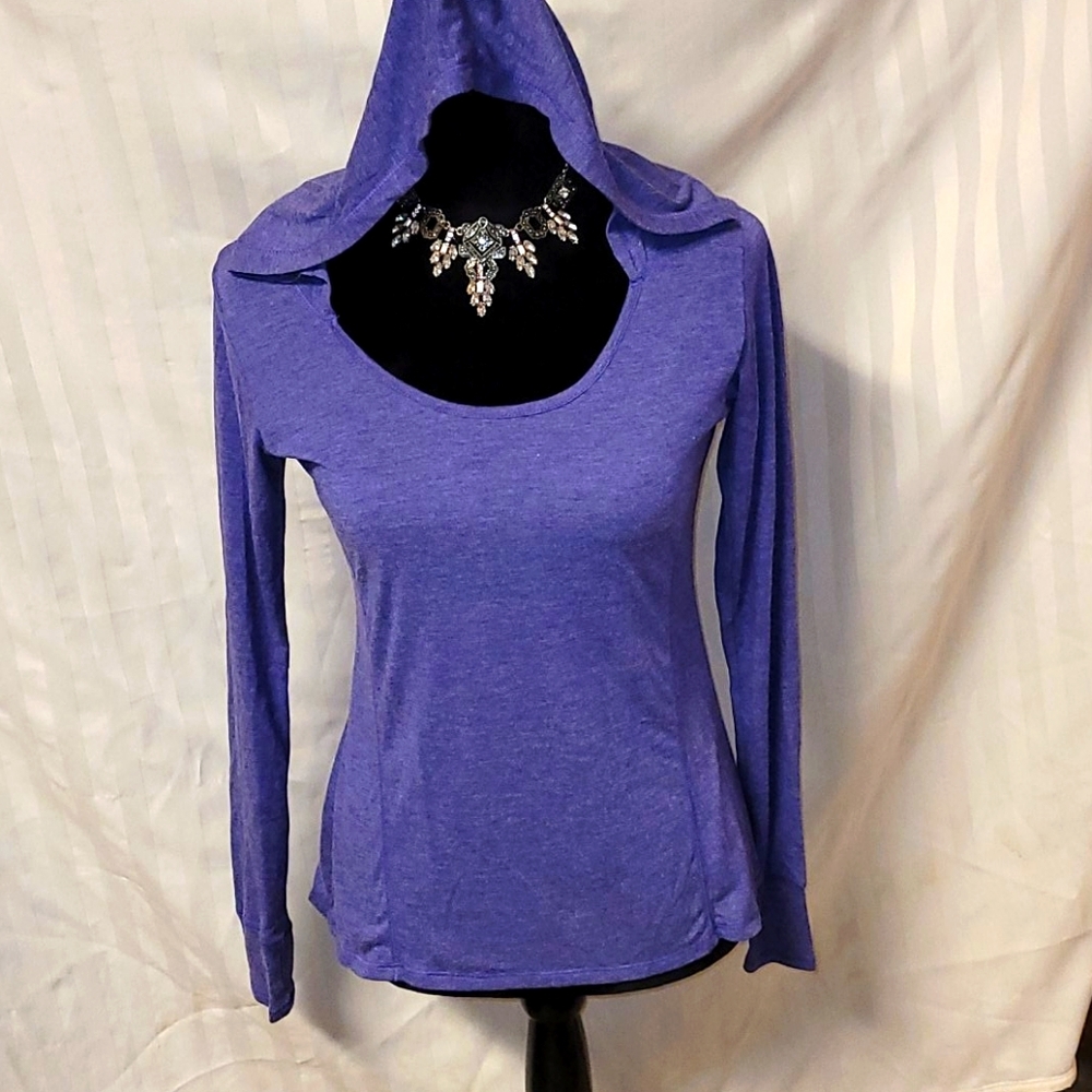 Hooded Puple long-sleeved T